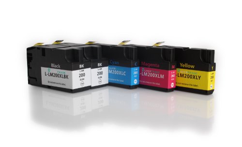 5 compatibile Cartucce d'inchiostro Lexmark 200/210XL nero ciano magenta giallo per LEXMARK OfficeEdge Pro 4000 5500