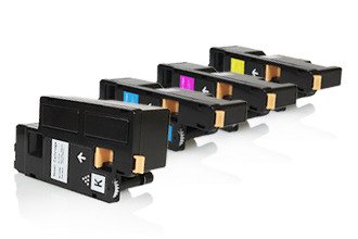 4 toner compatibili per Epson Aculaser C1700 C1750N C1750W CX17 CX17NF CX17WF, Nero Ciano Magenta e Giallo, set completo (2.000 pagine nero, 1.400 pagine a colori)