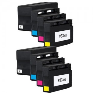 8x Con Chip Compatibile 932XL 933XL Cartuccia d'inchiostro per HP Officejet 6100 eStampante HP Officejet 6600 e-All-in-One Stampante HP Officejet 6700 Premium e-All-in-One Stampante *PRONTO PER L'USO*