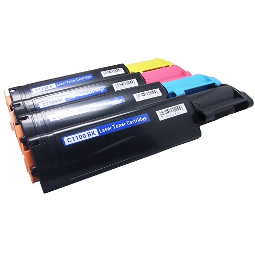 4 Cartuccia Toner Sostituire Epson C1100BK C1100C C1100M C1100Y Compatibile Con Epson C1100 C1100 N CX11 N CX11 NF CX11 NFC