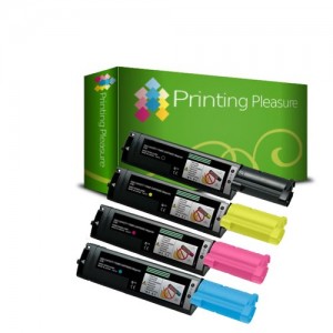 Printing Pleasure - ( NON-OEM ) - ( 1Set ) High Quality Cartuccia Toner C1100 Rigenerate Per Epson Stampanti AcuLaser C1100, C1100D, C1100DN, C1100N, CX11N, CX11NF, CX11NFC, CX11NFT