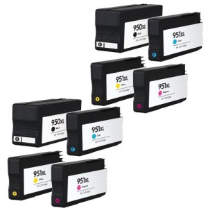 8 Con Chip Compatibile 950XL 951XL Cartucce d'inchiostro per HP Officejet Pro 8100 eStampante HP Officejet Pro 8600 e-All-in-One Stampante HP Officejet Pro 8600 Plus e-All-in-One Stampante *PRONTO PER L'USO*