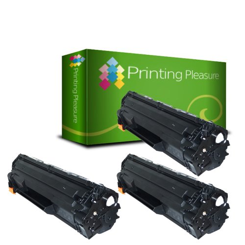 Printing Pleasure - 3 High Quality Cartuccia Toner CE285A Rigenerate Per HP Stampanti LaserJet Pro M1132MFP, M1212NF, P1100, P1102, P1102w