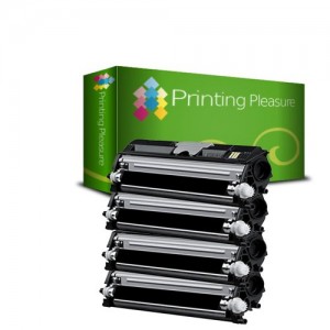 Printing Pleasure - ( NON-OEM ) - 4 Nero High Quality Cartuccia Toner C1600 Rigenerate Per Epson Stampanti Aculaser C1600, CX16, CX16DNF, CX16NF